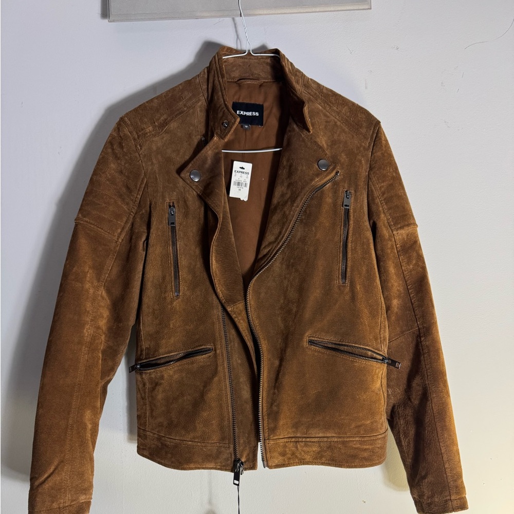 Brown Suede Jacket (Express) women’s S men’s xs